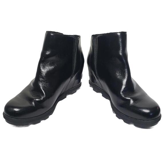 Sorel Women's Sz 10 Black Joan of Arctic Wedge Boots - Picture 4 of 9